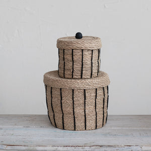 Hand Woven Seagrass Basket Set