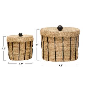 Hand Woven Seagrass Basket Set