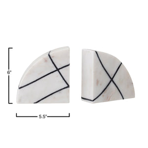 Marble Bookends