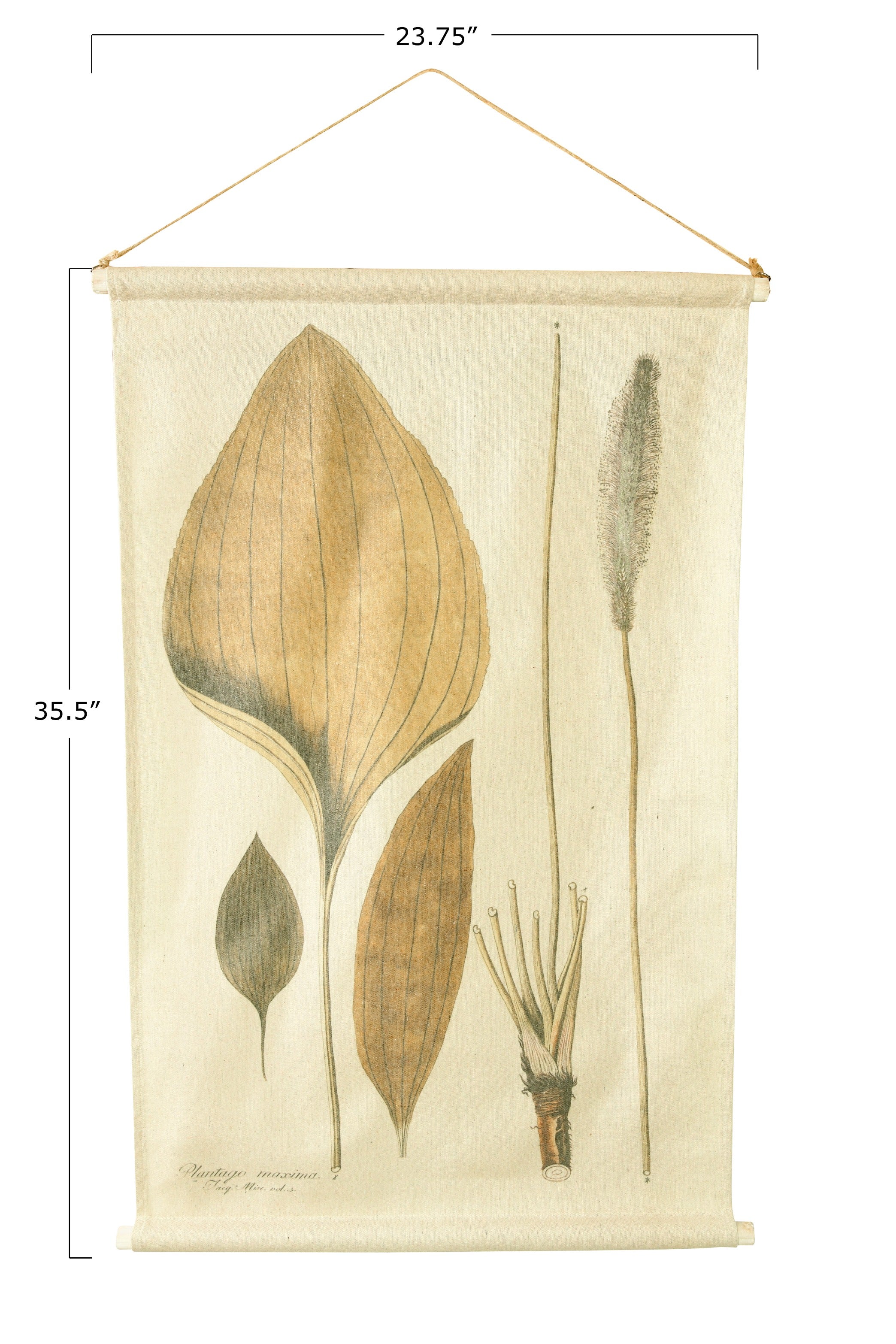Linen & Wood Wall Scroll