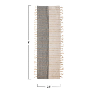 Cotton Runner with Jute Fringe