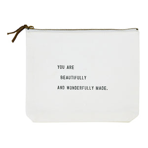 Beautifully, Wonderfully Made Canvas Pouch