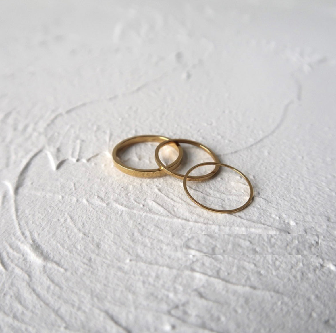 Minimalist Gold-Plated Ring Set