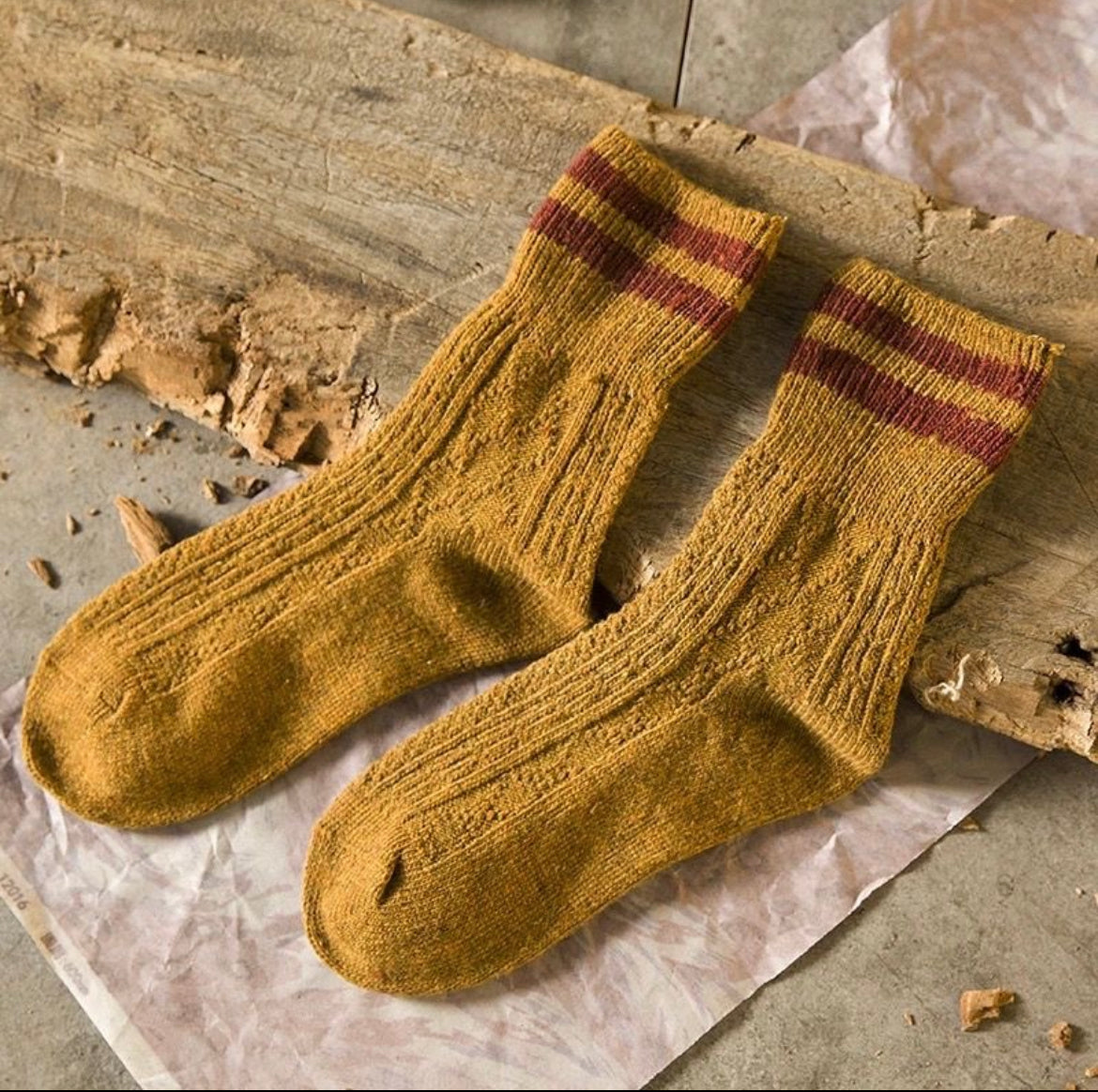 Knitted Wool Lounge Socks (3 colors)