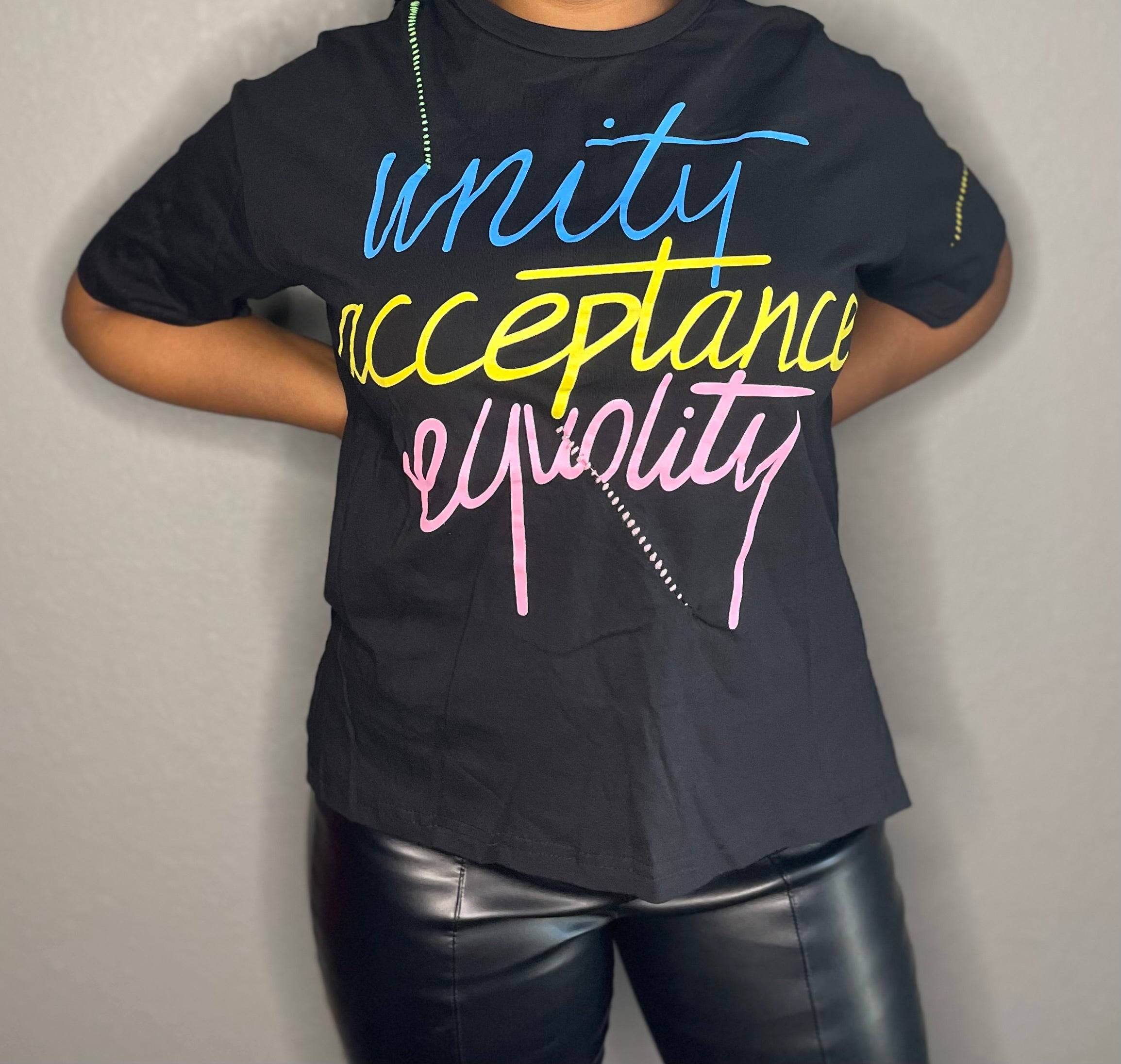 “Unity & Equality” Stitched Tee