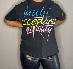 “Unity & Equality” Stitched Tee