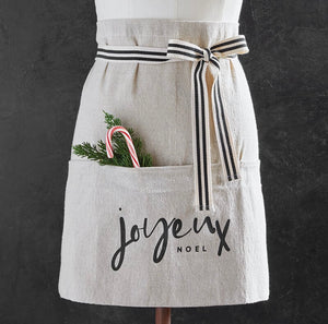 Khaki “Joyeux Noel” Holiday Apron