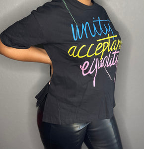 “Unity & Equality” Stitched Tee