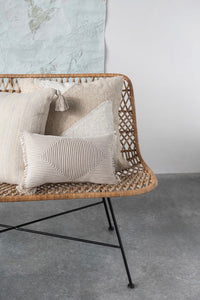 Natural Chambray Lumbar Pillow