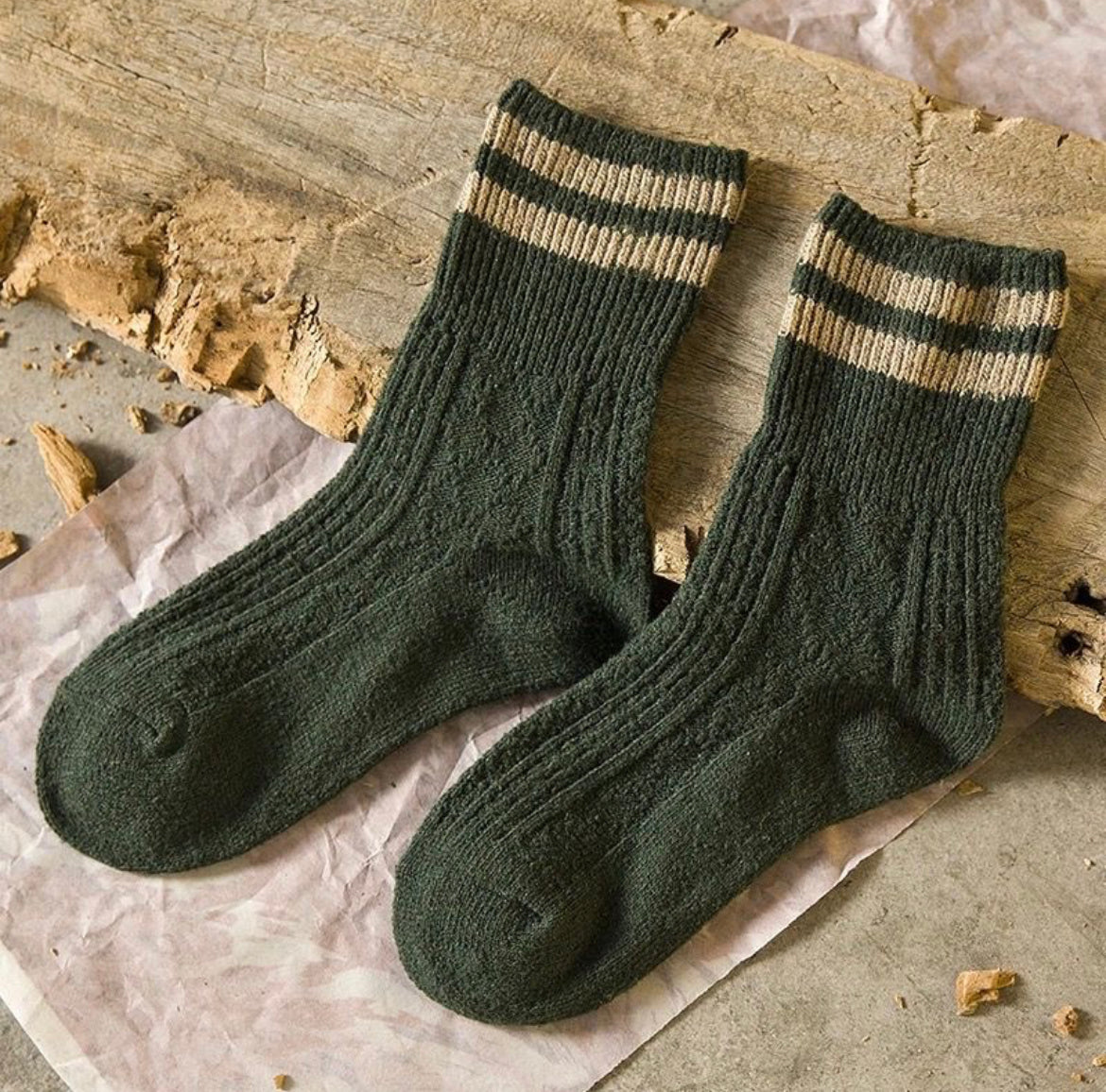 Knitted Wool Lounge Socks (3 colors)