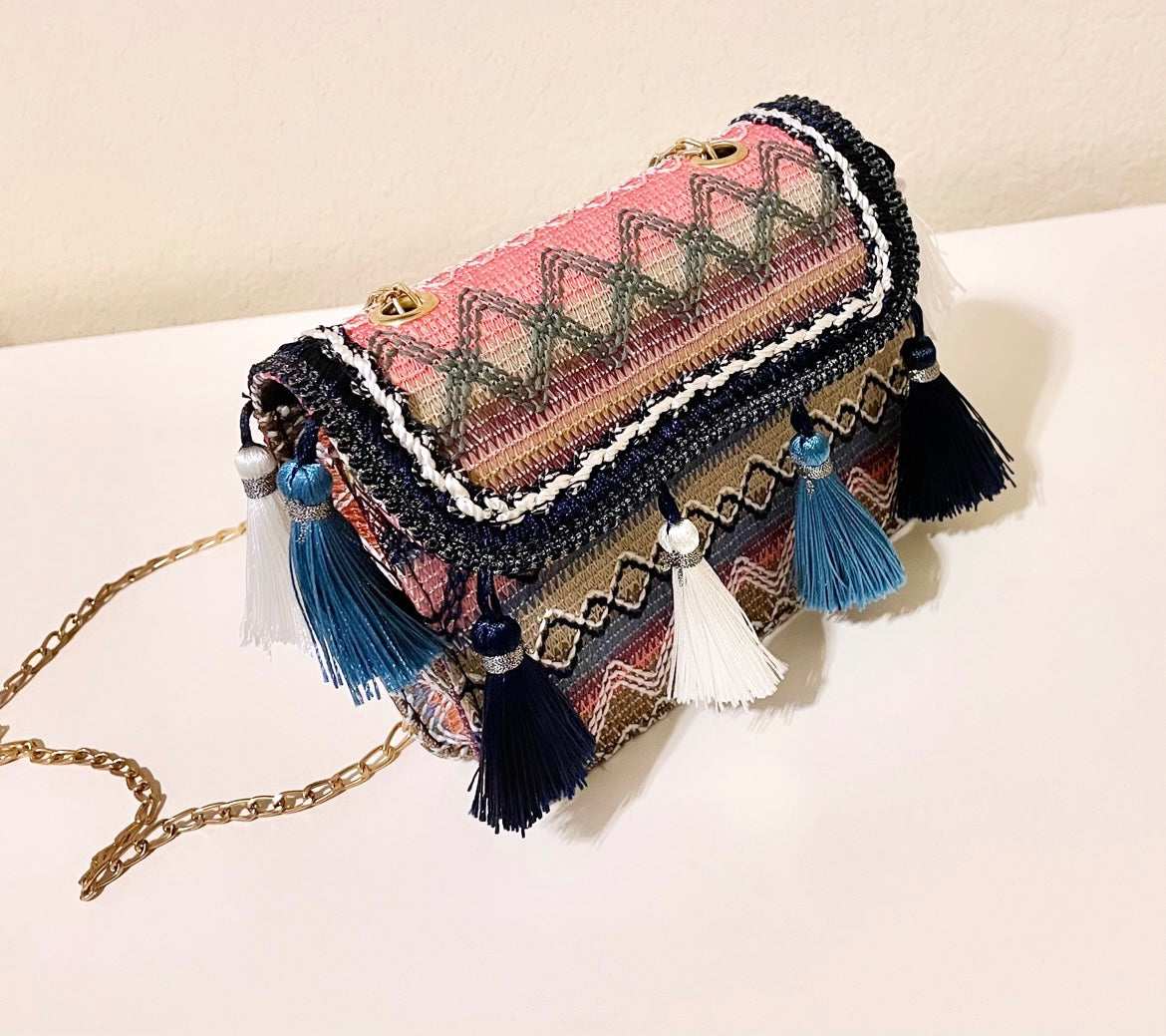 Tribal Tassel Handbag
