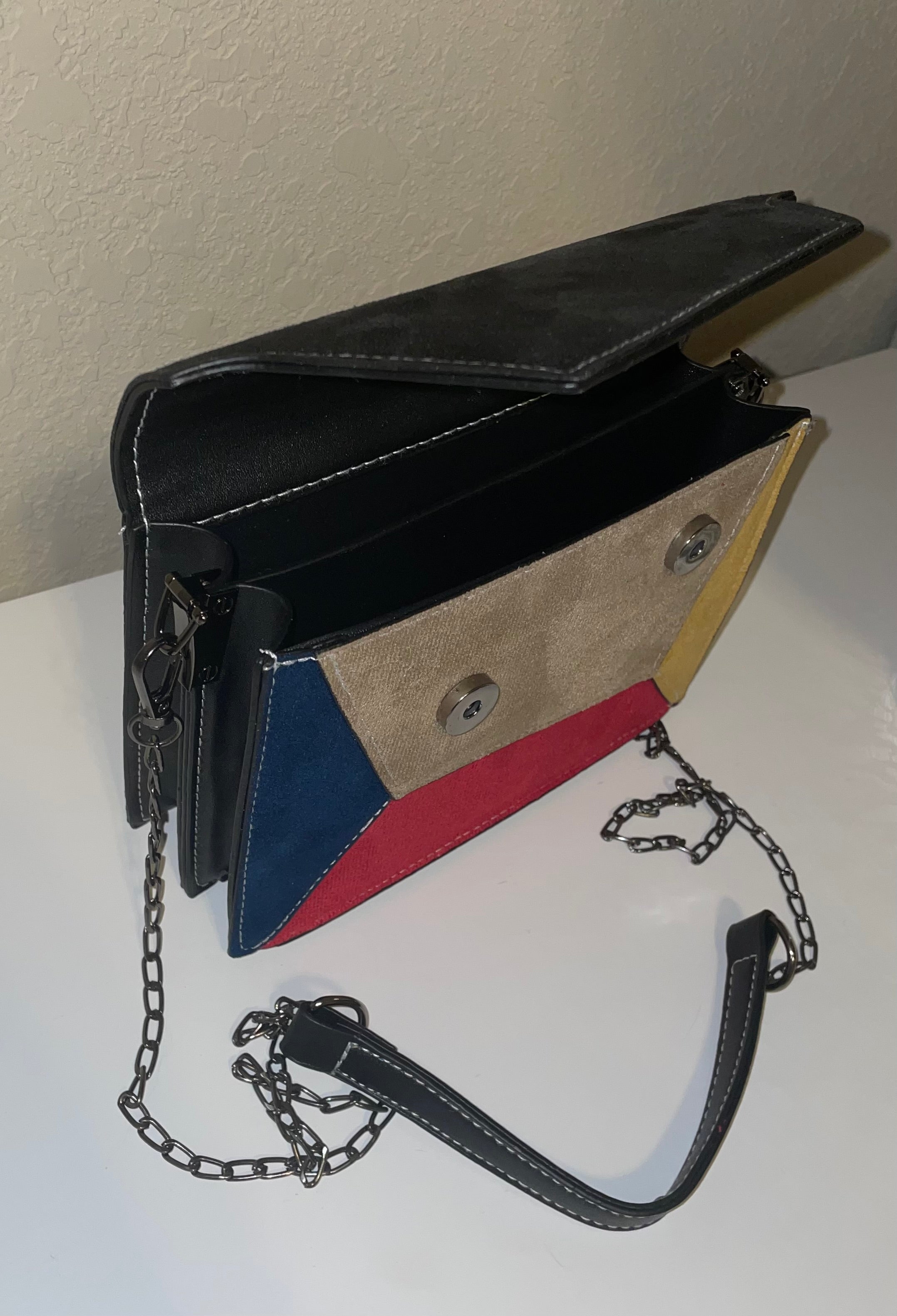 Asymmetrical Colorblock Purse