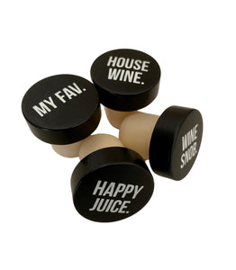Wine Bottle Stoppers, Black