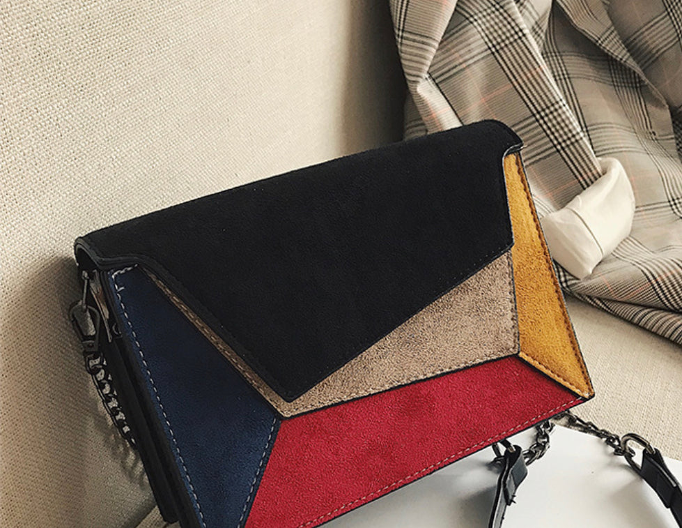 Asymmetrical Colorblock Purse