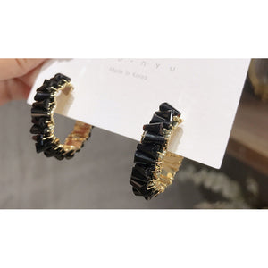 Stacked Crystal Hoops