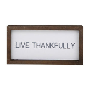 "Live Thankfully" Wood Display